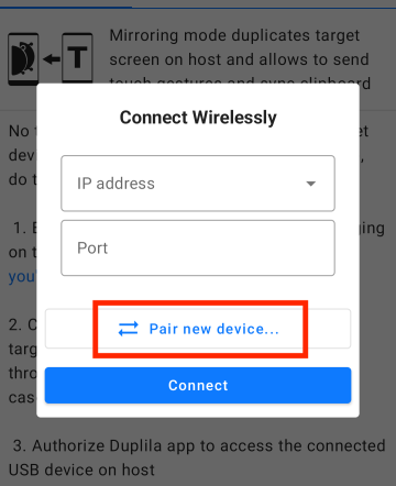 pair new device