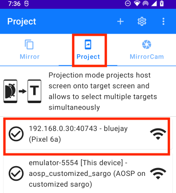 project device