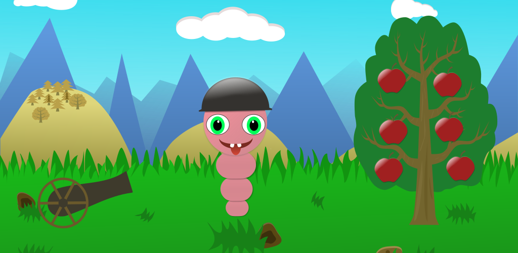 Apple Worm and Cannon - Godot game